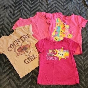 The Children's Place Girls Pink & Beige Graphic Short-Sleeve Tees